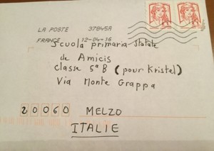 lettera arrivata dalla francia